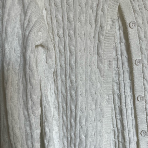 Gap Kids Girl White Cable Knit Button Down Sweater size M 1st Communion - Picture 4 of 7